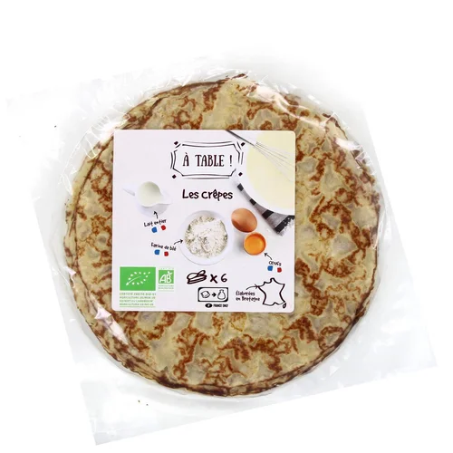 6 crêpes de blé bio en sachet À Table - 240 g