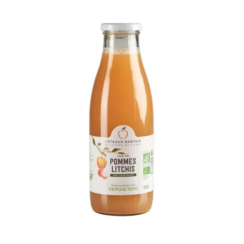 Jus de pommes et litchis bio Demeter - 75 cl