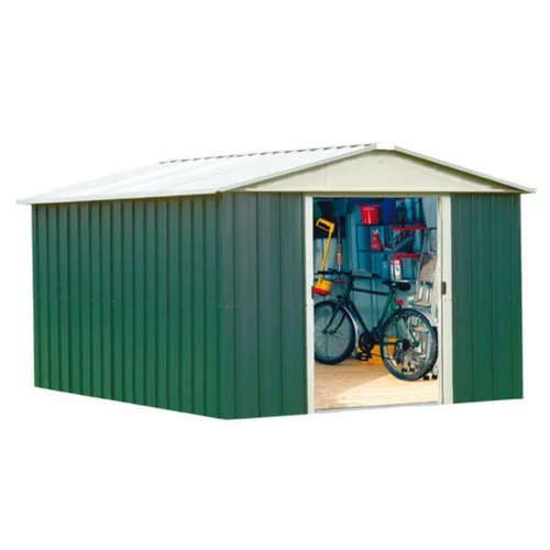 Abri de jardin métal sans plancher coloris vert sapin Yardmaster Trigano - 10,76 m²