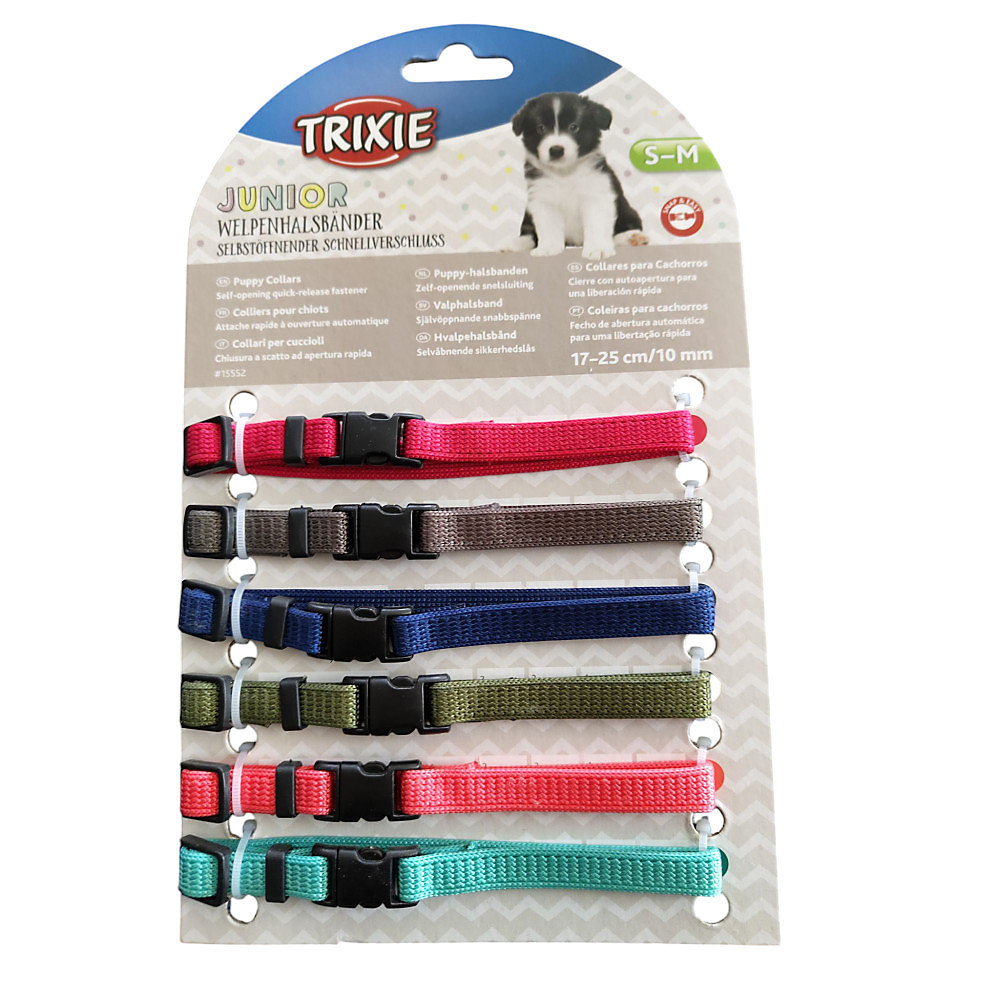 6 colliers S-M 17 à 25 cm par 10 mm pour chiot. assortiment de couleurs – Réf. PIOESKRPI3877988029