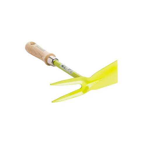Serfouette fleurs Panne + Fourche vert anis