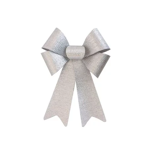 Nœud coloris gris en polyester - 22,9 x 38 cm