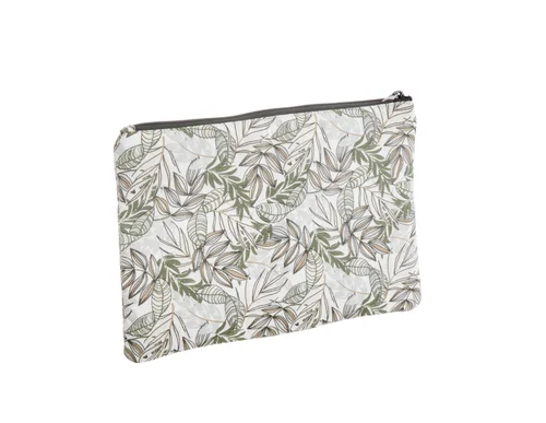 Pochette en tissu à motifs marron et gris Safeco Wanda - 30 x 20 cm