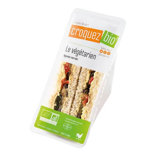 Sandwich crudités bio Etape bio Le végétarien - 150 g