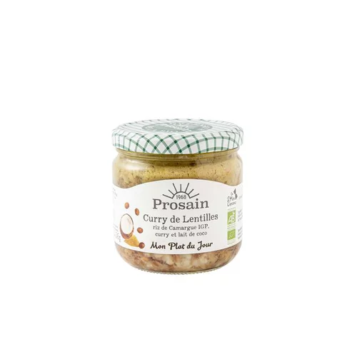 Curry de lentilles à l’indienne bio en bocal de 345 g