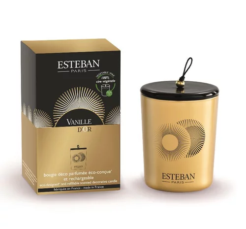 Bougie parfumée Esteban collection Vanille d'or – 180 g