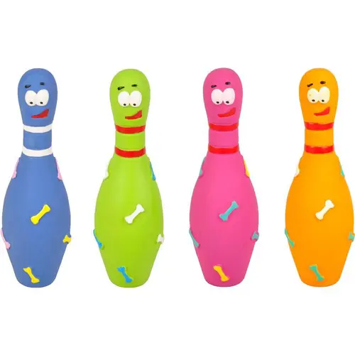 Jouet pour chien en latex quille de bowling Flamingo - 20 cm