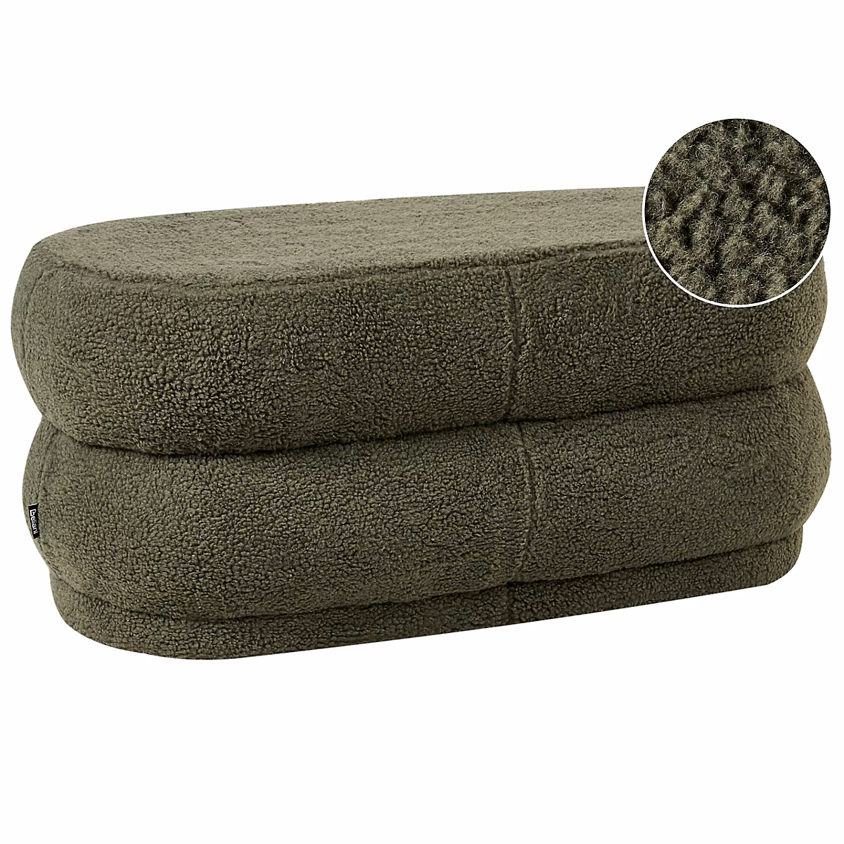 Banc et banc de table – Banquette en bouclé vert ELLENDALE