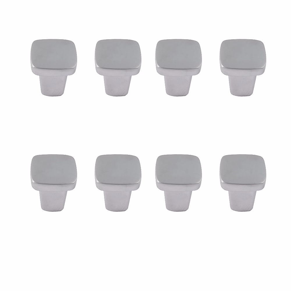 8 Un. poignées de meuble chromé mat de 22 × 22MM