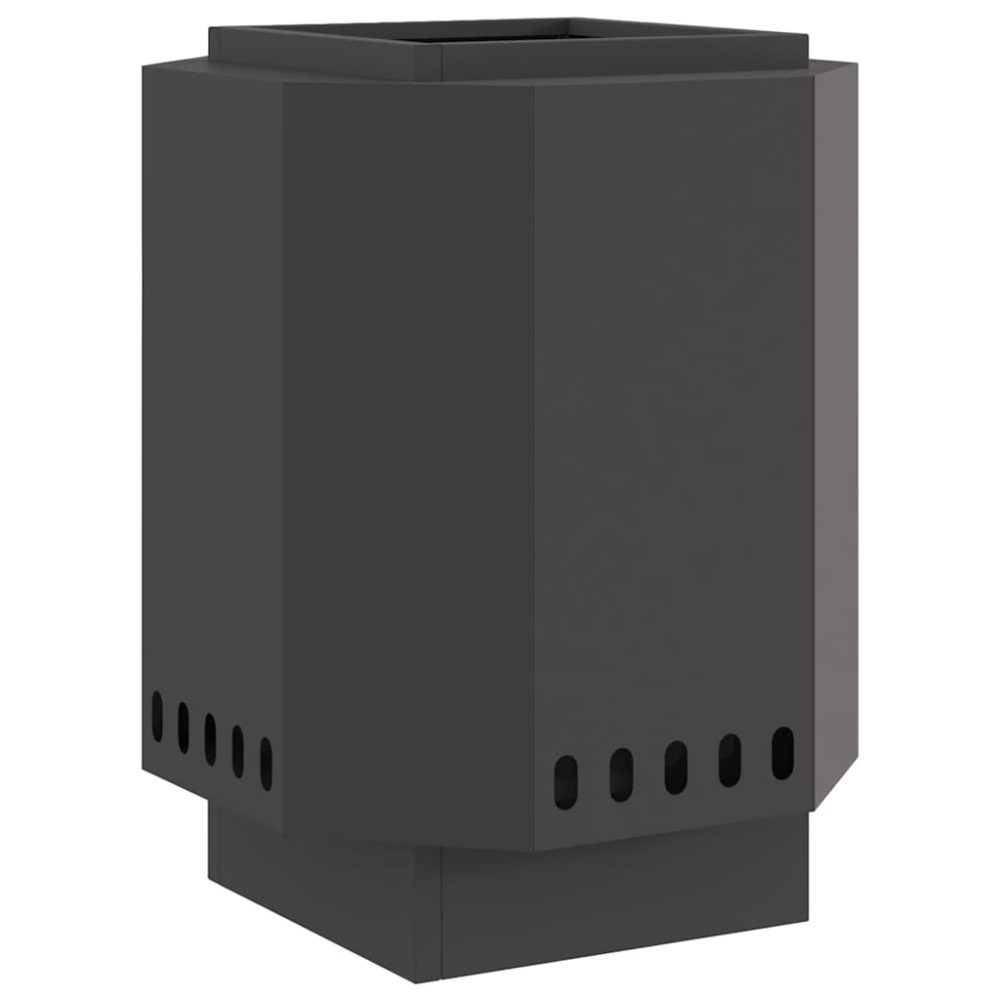 vidaXL Bol de feu sans fumée Noir 38 x 38 x 51 cm Acier patiné – 51 cm 7,6 kg