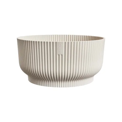 Cache-pot vibes fold coloris blanc en plastique reyclé Elho - Ø 25 cm
