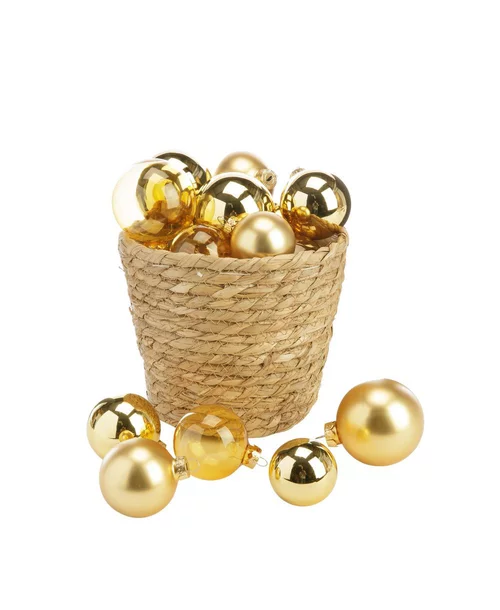 Pack de 21 boules coloris or en verre - Ø 7 cm