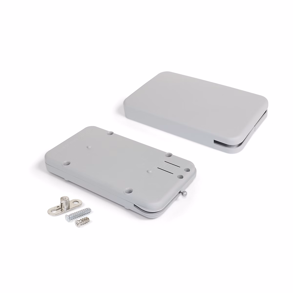 Emuca Mécanisme de porte relevable Miniwinch avec couvercle – 10kg, Acier et Plastique, Gris