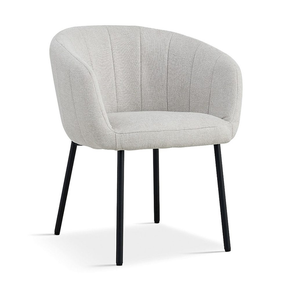 Chaise SEVILLE Tissu beige Pieds en métal Hauteur 79 cm Style contemporain | Chaise