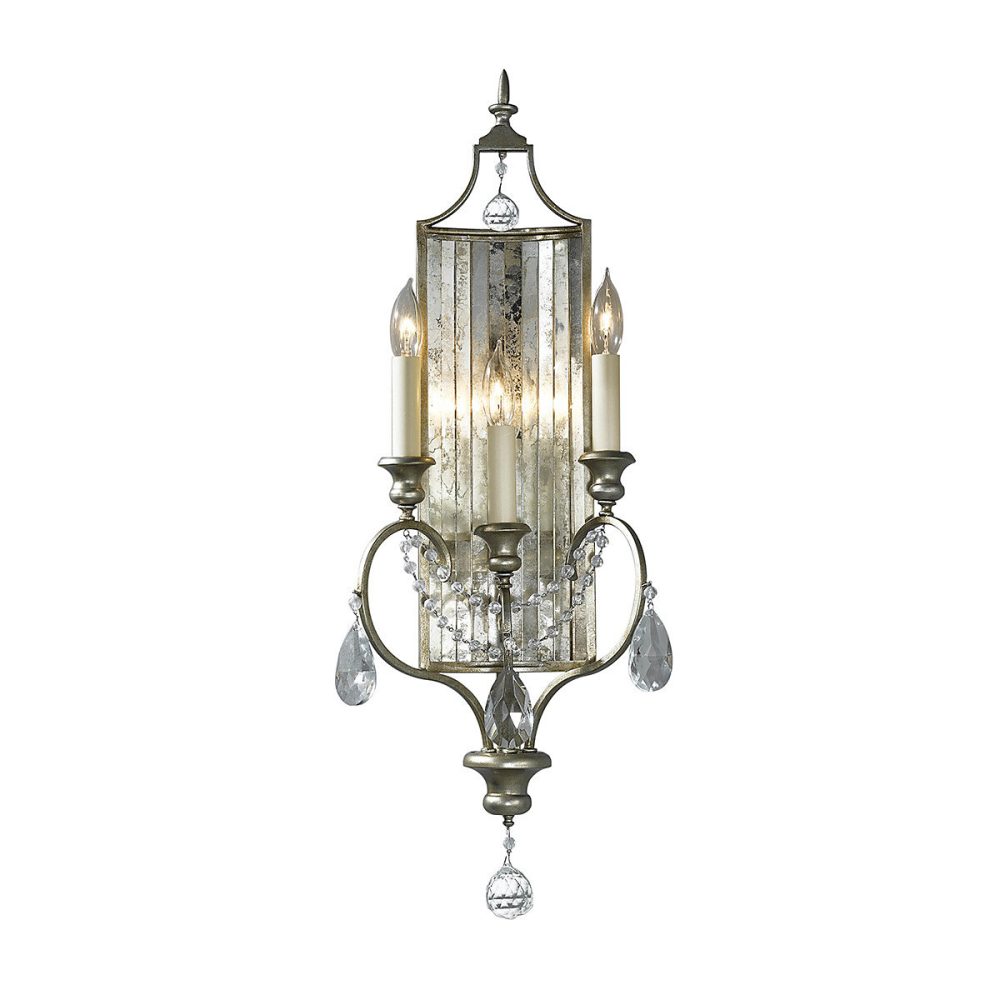 Elstead Gianna – Applique murale d'intérieur à 3 ampoules, argent, E14