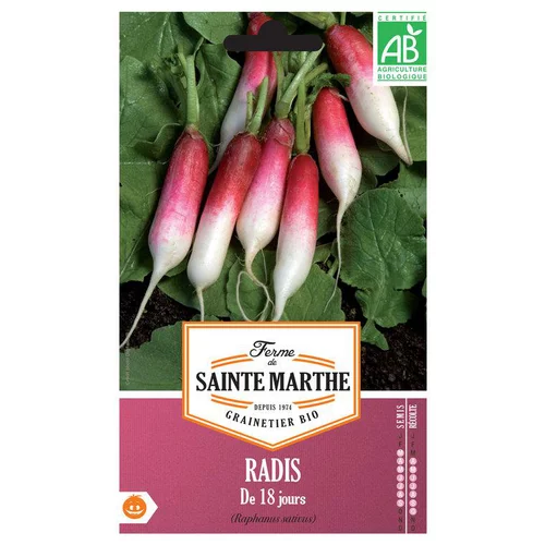 Graines de radis de 18 jours bio Ferme de Sainte Marthe - graines à semer