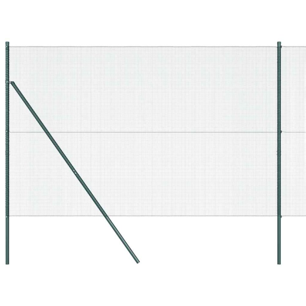 vidaXL Clôture en fils soudés pour fixation au sol 25 x 1,5 m Vert – 1,5 m 12 mm