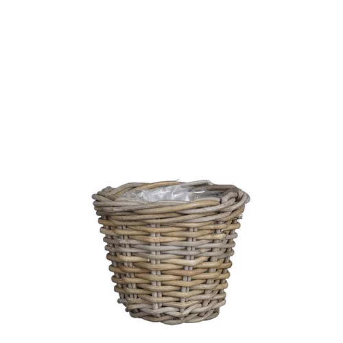 Panier rond en osier gris Marcia - Ø 20 x H 16 cm