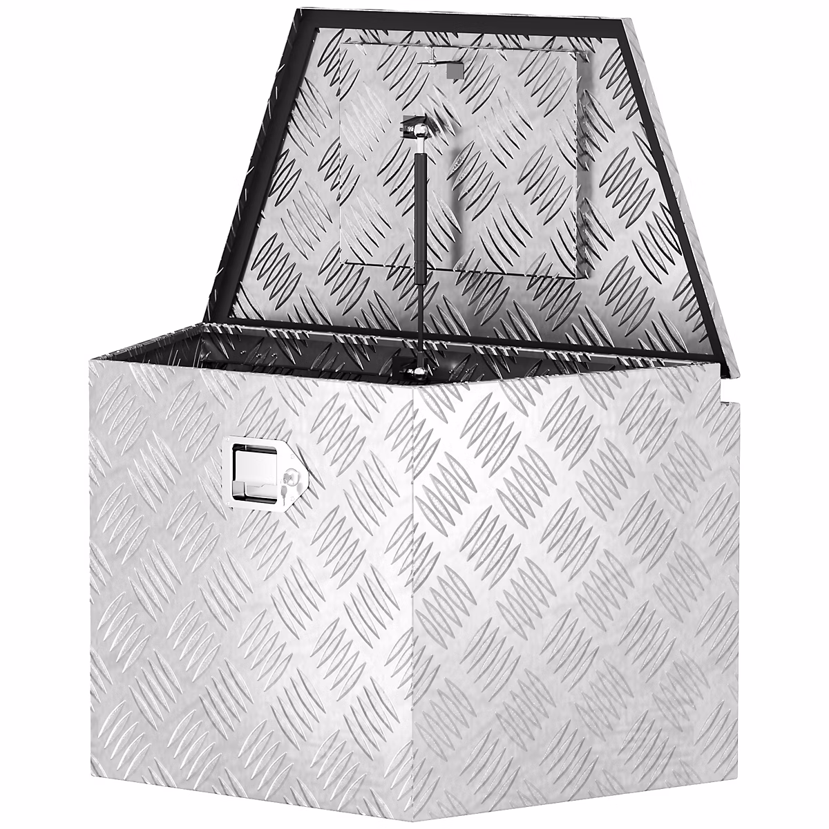 Boîte à outils en aluminium – caisse à outil alu. verrouillage clé vérin, 73 × 41 × 46 cm