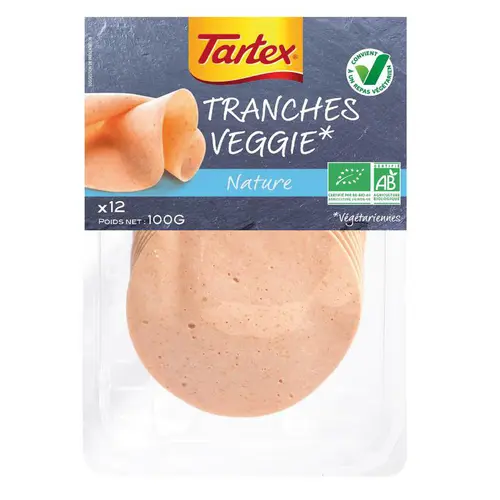 Tranches végétariennes nature au blé bio Evernat - 100 g