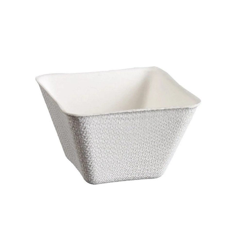 50 Verrines Pyramide Mini Emeraud 60ml 57 × 57 x Ht. 35mm Pulpe de Canne Usage Unique – D-Work