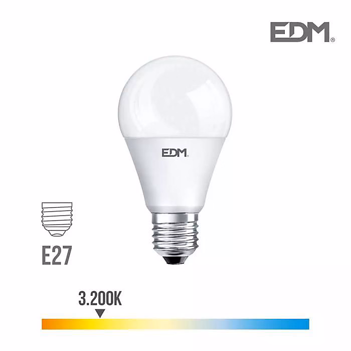 Ampoule LED E27 20W 2050lm 3000K – Lumière chaude, EDM, Réf. 98709
