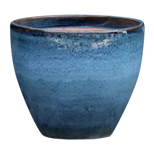 Cuvier en grès émaillé bleu Océan Decolines Littoral - Ø 27 x H 25 cm