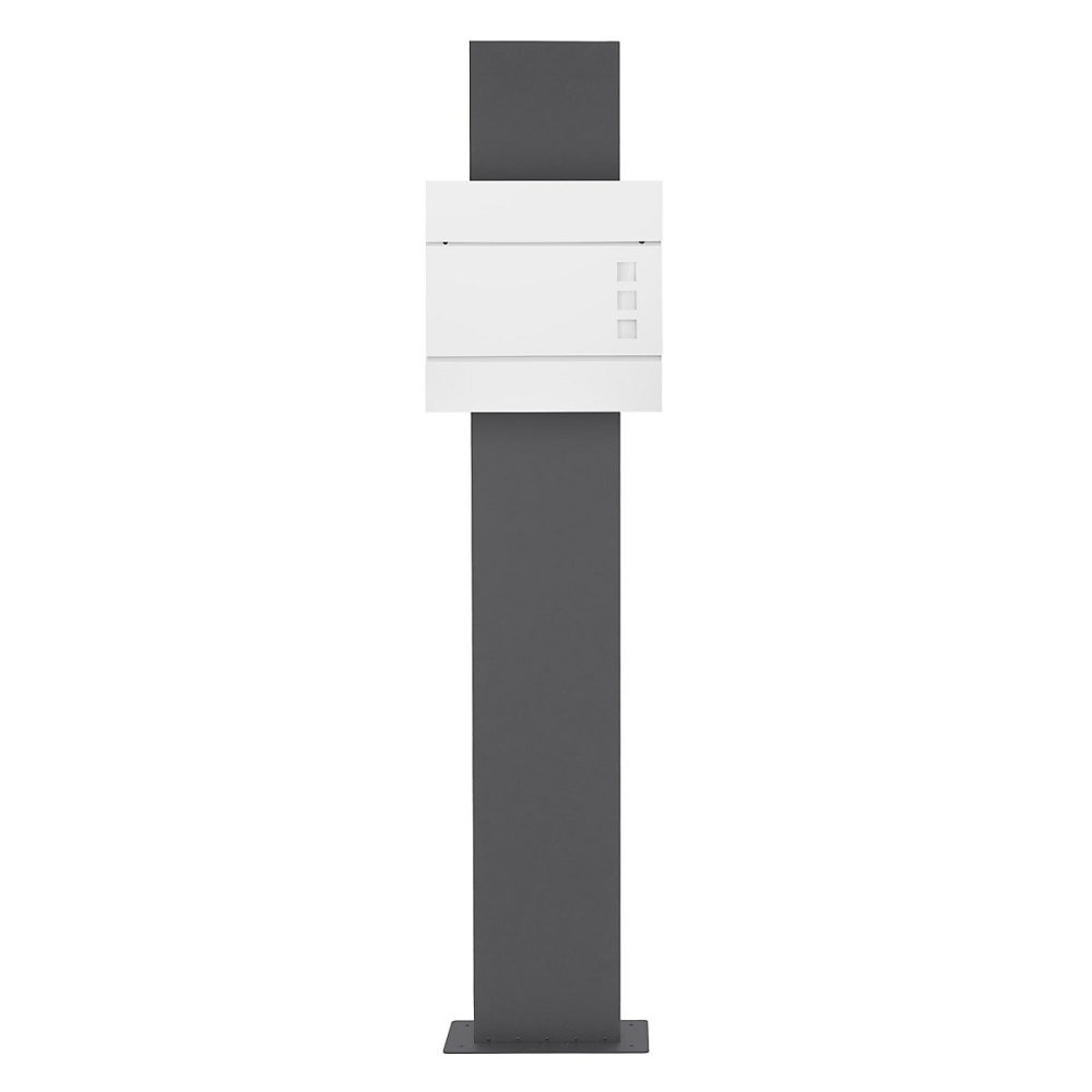 Boîte aux lettres avec support mailbox blanc moderne avec 2 clés incluses – Réf. ZVQPCTCAK8064707061