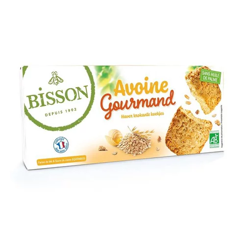 Biscuits avoine gourmand bio Bisson - 133 g