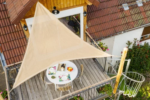Voile triangulaire en toile de jute marron Jardiline - 3,6 m
