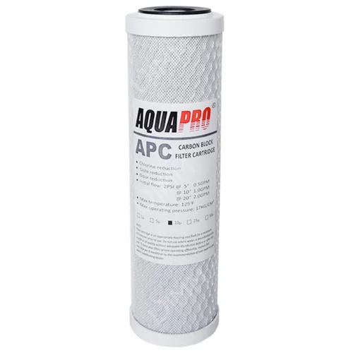 Cartouche de charbon bloc 10 microns - AQUAPRO modèle APC 10