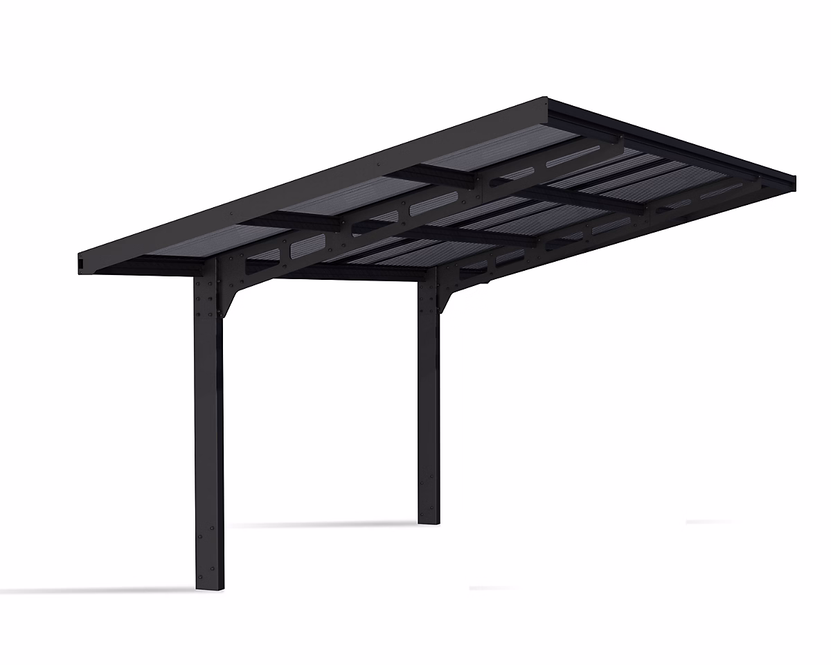 Carport Sydney aluminium et polycarbonate toit plat 5 – 9 x 2, 9 m
