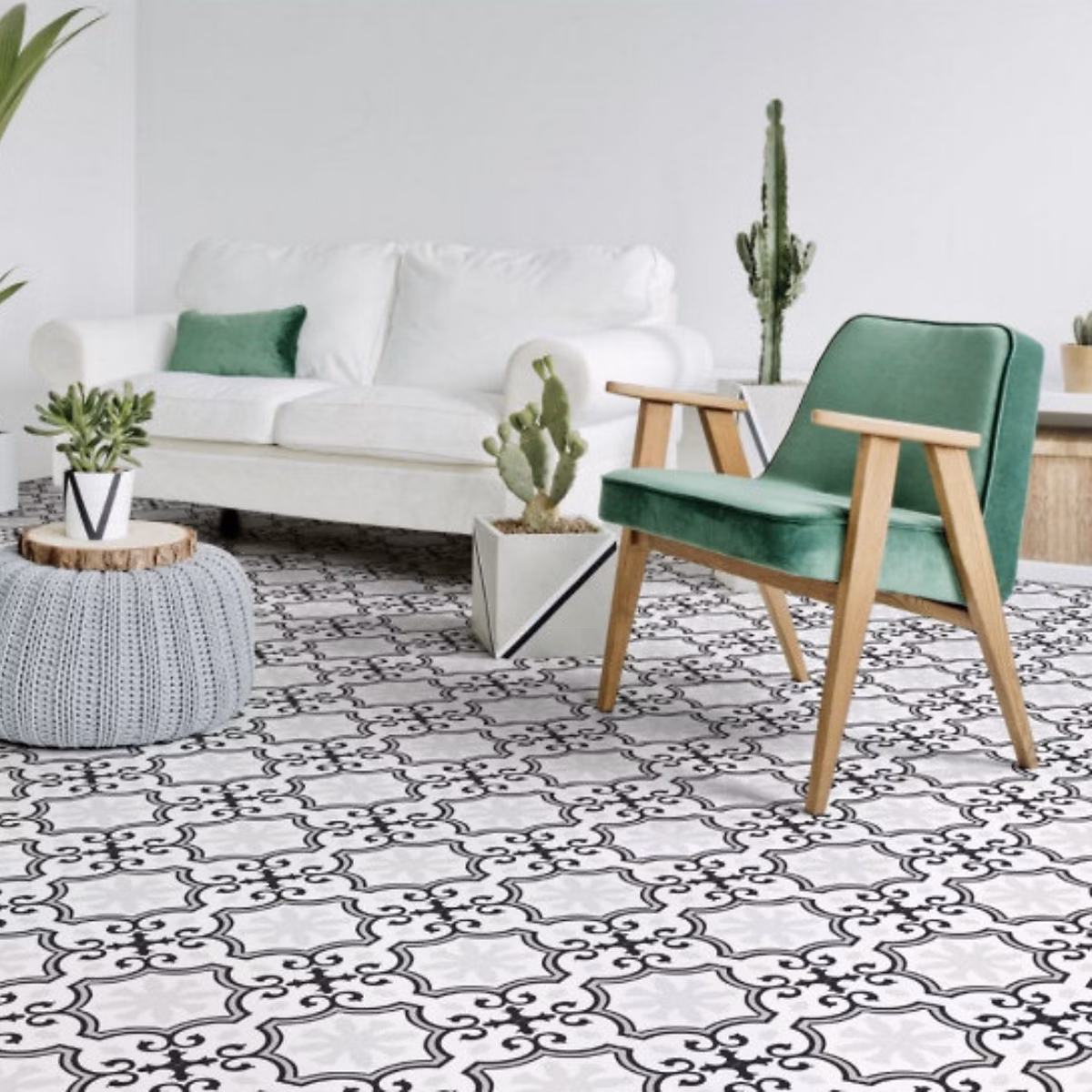 Carrelage effet carreau ciment Valencia Day – Boîte de 1 m2