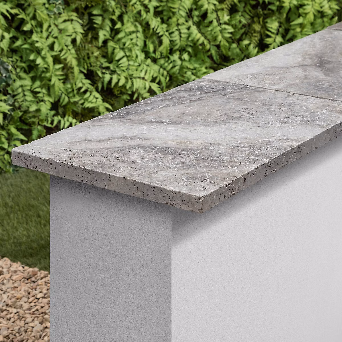 Couvertine Travertin Gris Silver 61 × 40 × 3 cm (à l'unité) – RO'MA NATURE