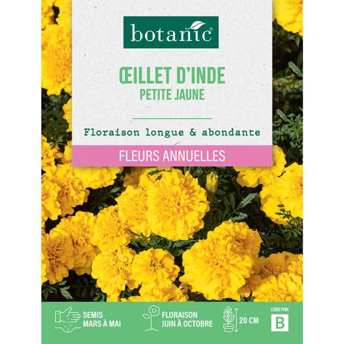 Graines de fleurs d'Œillet d'inde petite jaune botanic®