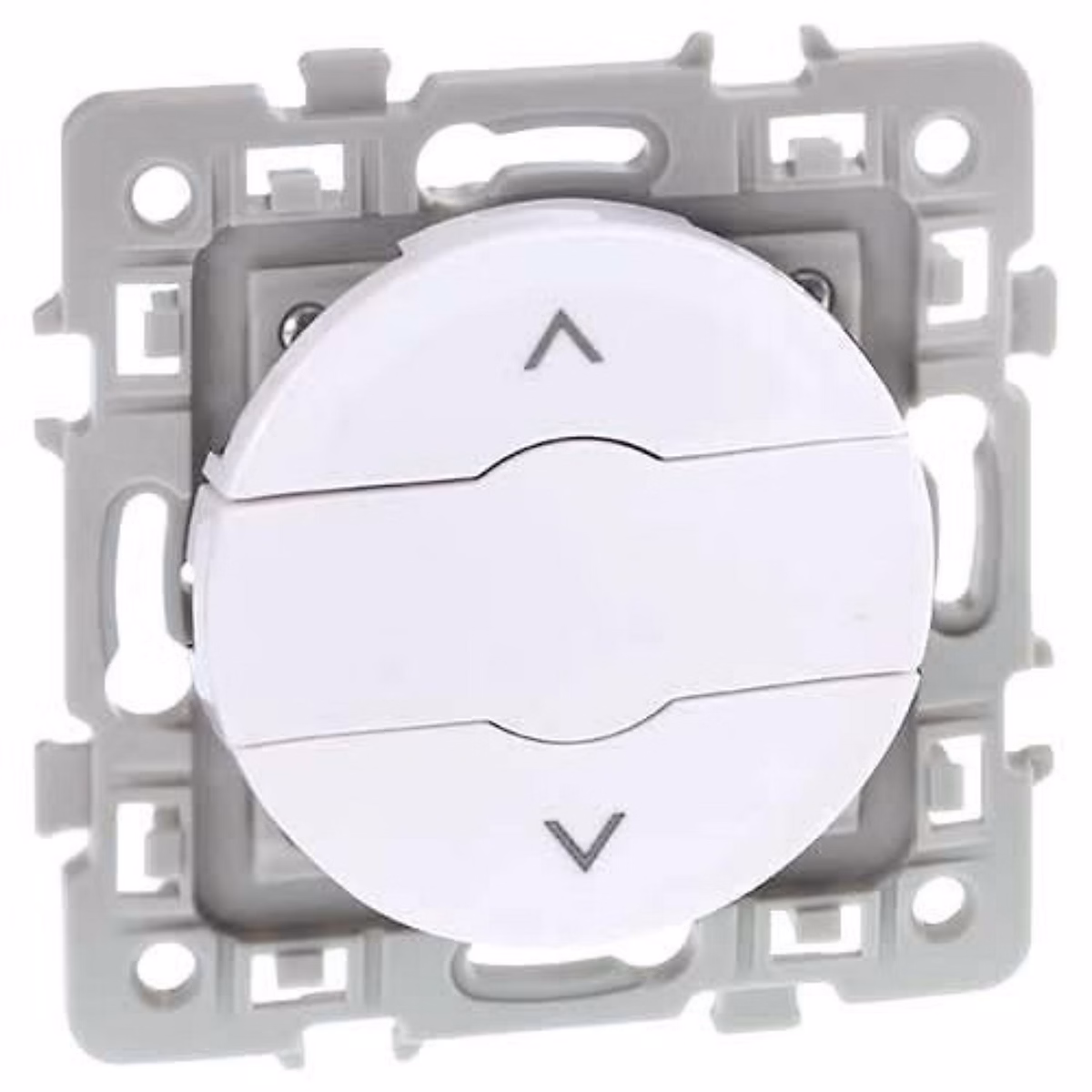 60224 Eur'ohm Square Poussoir Volet Roulant 2 Positions Montée/descente Blanc
