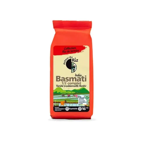 Riz basmati 1/2 complet Autour du Riz - 500 g