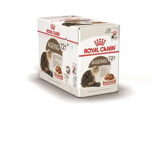 Pâtées pour chat senior émincés en sauce Royal Canin Ageing +12 - 12 x 85 g
