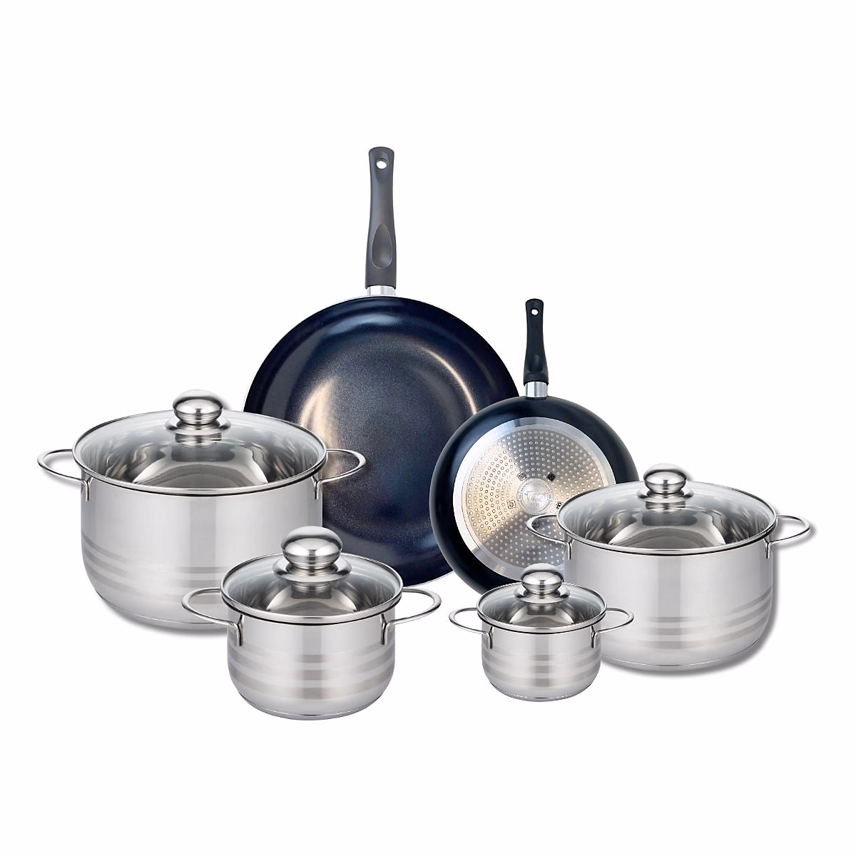 Ensemble de 2 Poêles de cuisson 20 et 28 cm et 4 faitouts 12 – 16, 20 et 24 cm Elo Prima Brillant