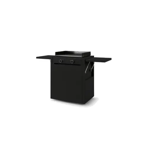 Chariot Modern coloris noir en acier Forge Adour - 162,3 x 57,3 x 98,7 cm