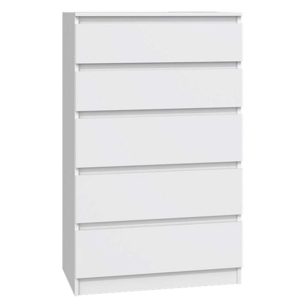 Meuble – Commode 5 tiroirs blanc 70 cm MALWA