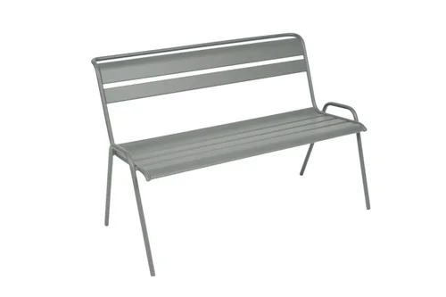 Banc Monceau coloris gris en acier Fermob - 116 x 60 cm