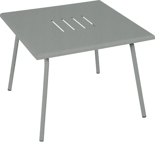 Table basse Monceau carrée coloris gris lapilli en acier Fermob - 57 x 57 cm
