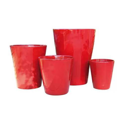Pot Sydney coquelicot H 35 x Ø 33 cm
