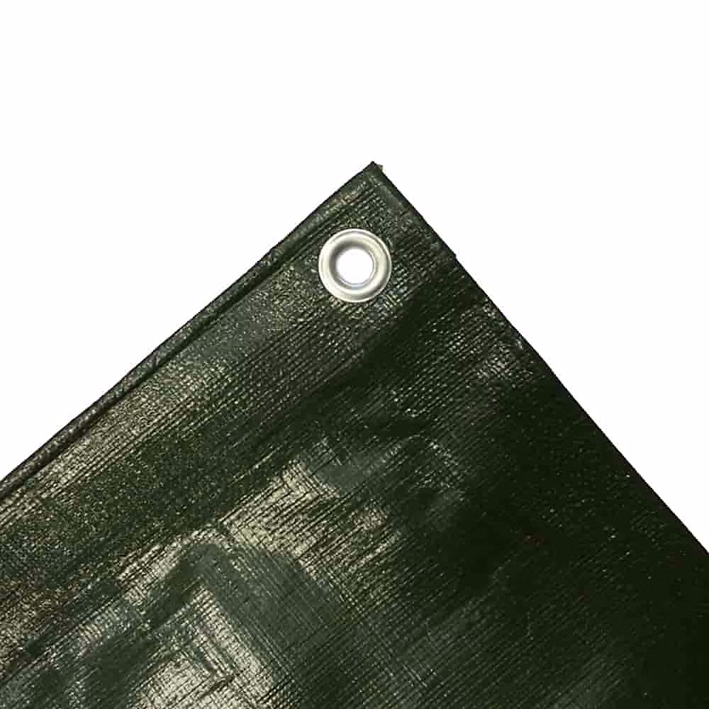 Bâche de protection | 280g/m – bâche étanche – verte et résistante – 4 × 7m (28m)