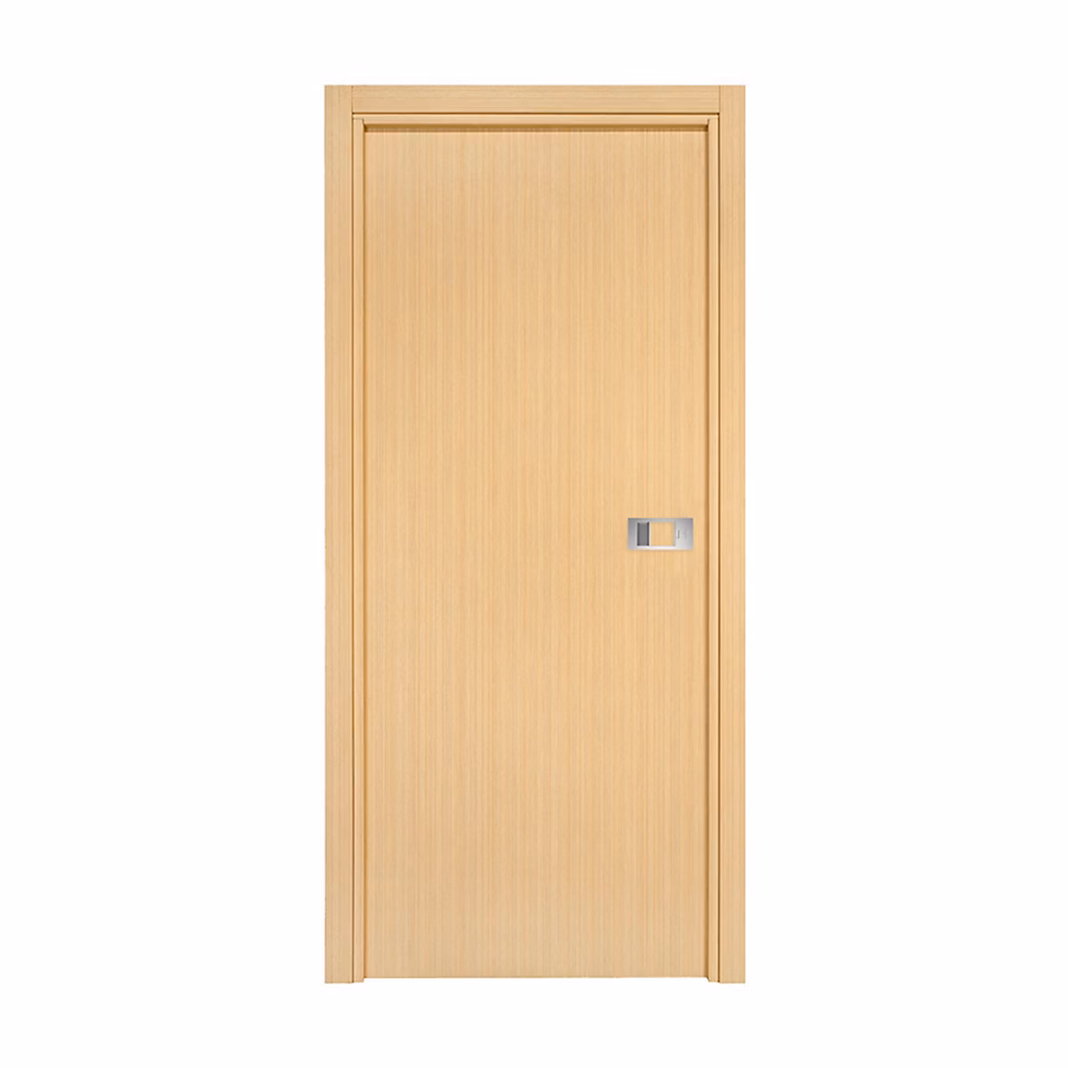 Bloc – porte Miro avec poignée Exclusive grise, H.204 x l.73 cm, aspect chêne clair, Reivilo