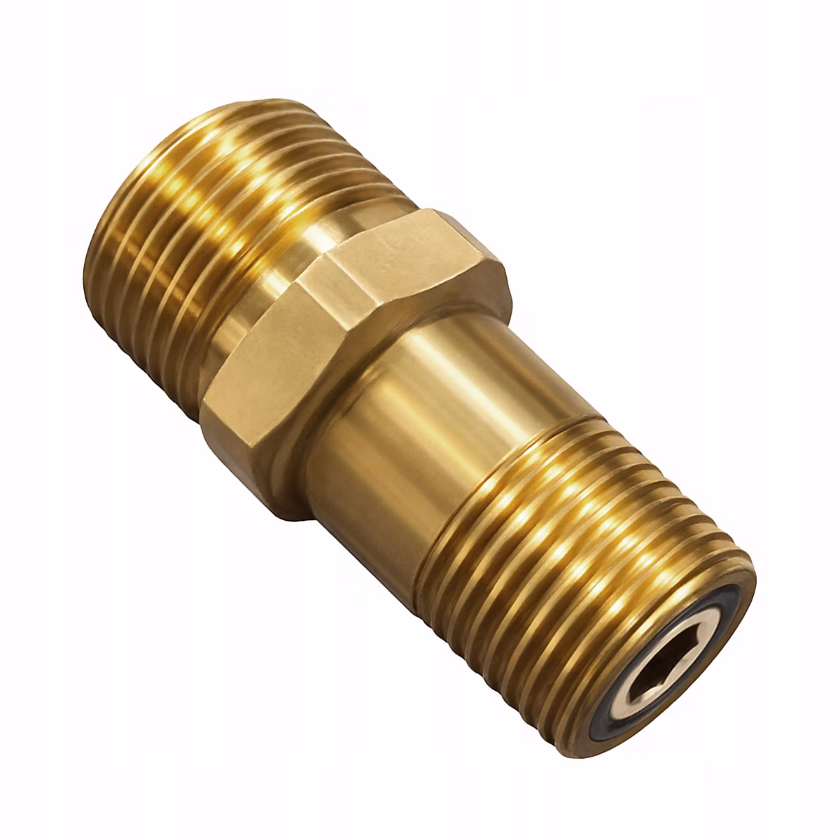 Adaptateur de Buse Réduction M22 M à M18 – Laiton avec Joint O | ring | Compatible Lance Nettoyeur Haute Pression Kärcher Kranzle