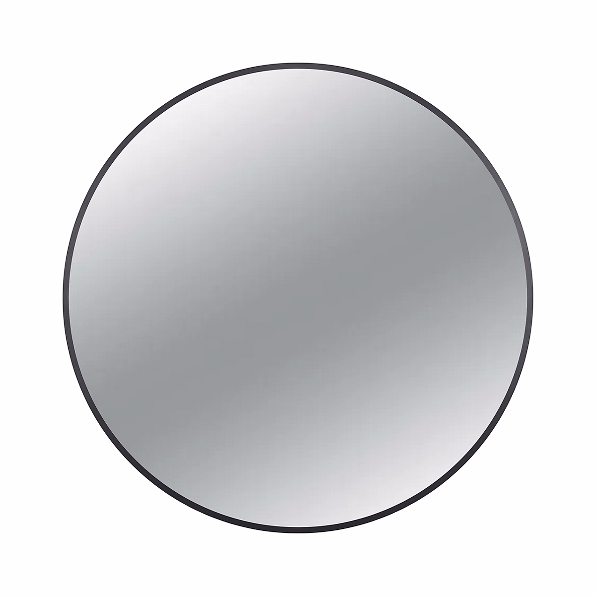 BALNEO – miroir de salle de bain rond noir CORINA BLACK 80 cm, miroir mural avec cadre en aluminium