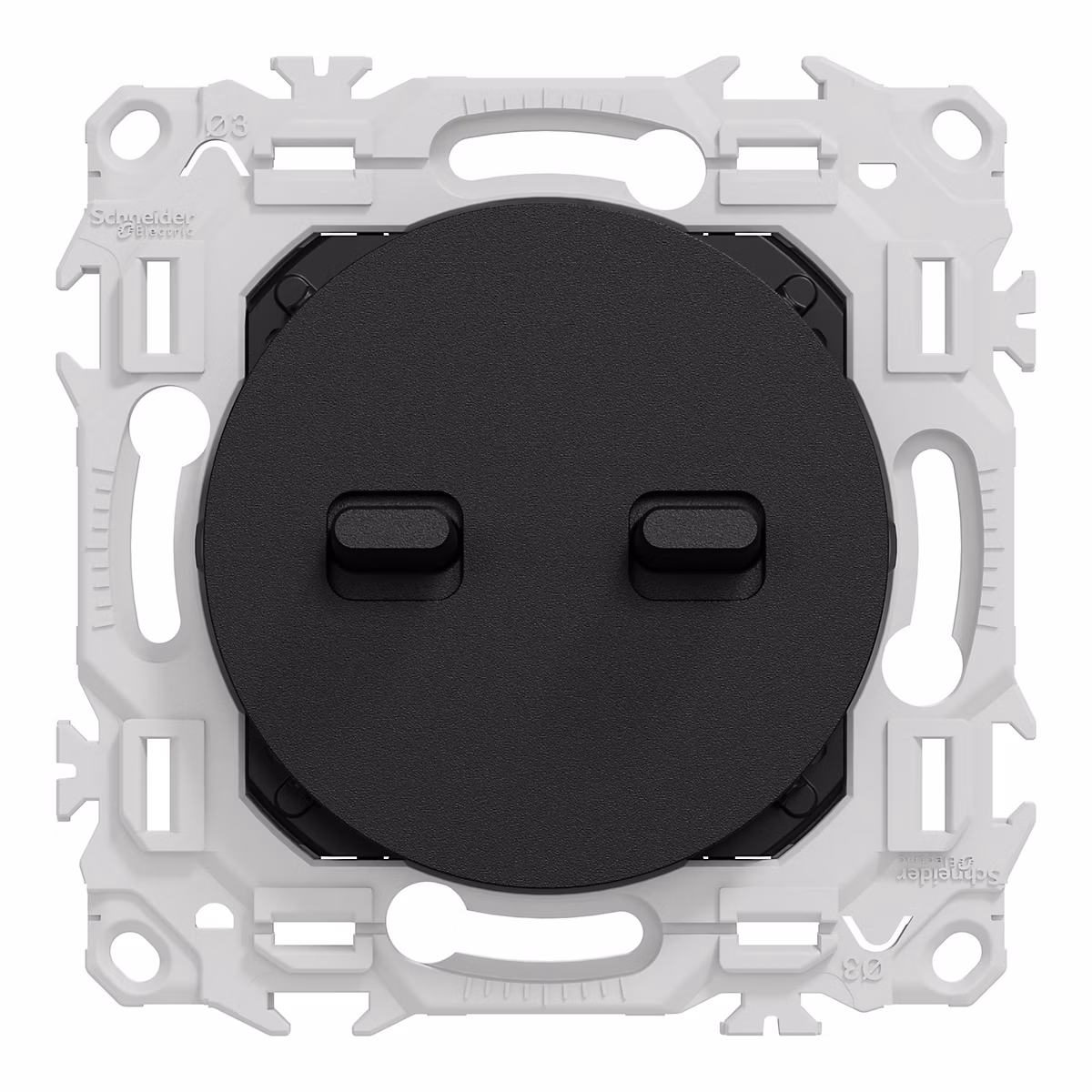 Double va | et – vient ou poussoir à levier – 10AX – noir onyx – Odace