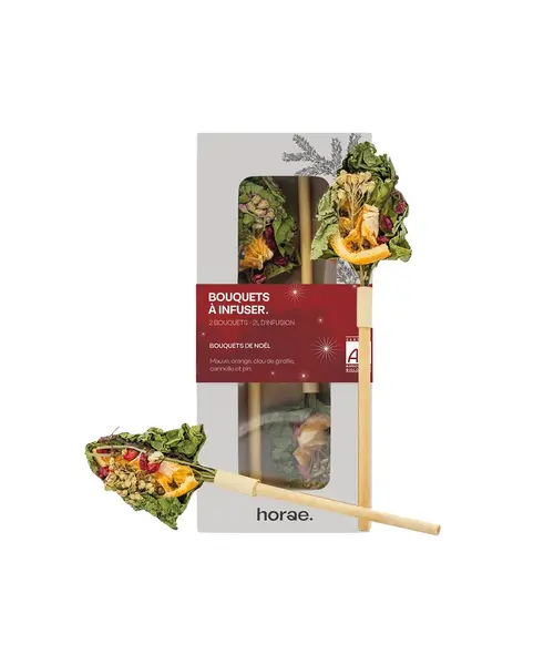 Bouquets de fleurs séchées de Noël à infuser bio Horae - les 2 pièces